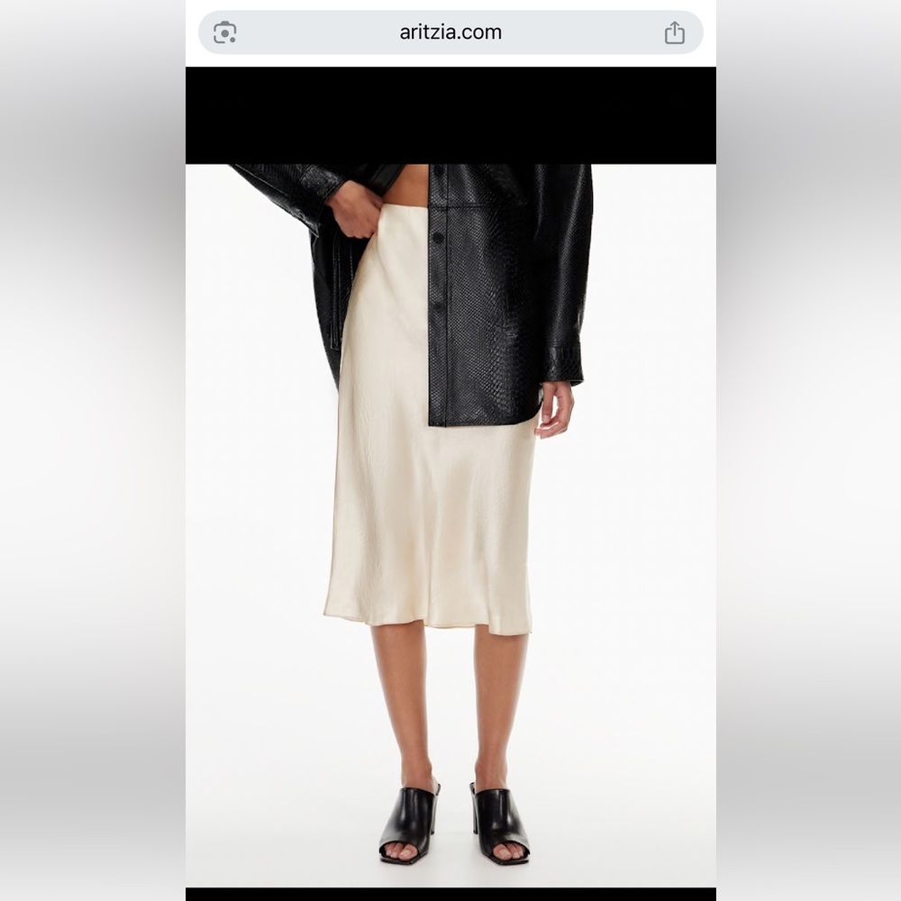 Babaton Cream Midi Skirt